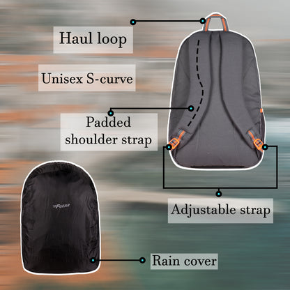 Assessment 30L Grey and Orange Backpack