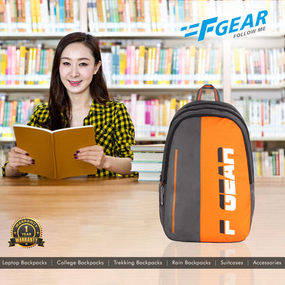Assessment 30L Grey and Orange Backpack