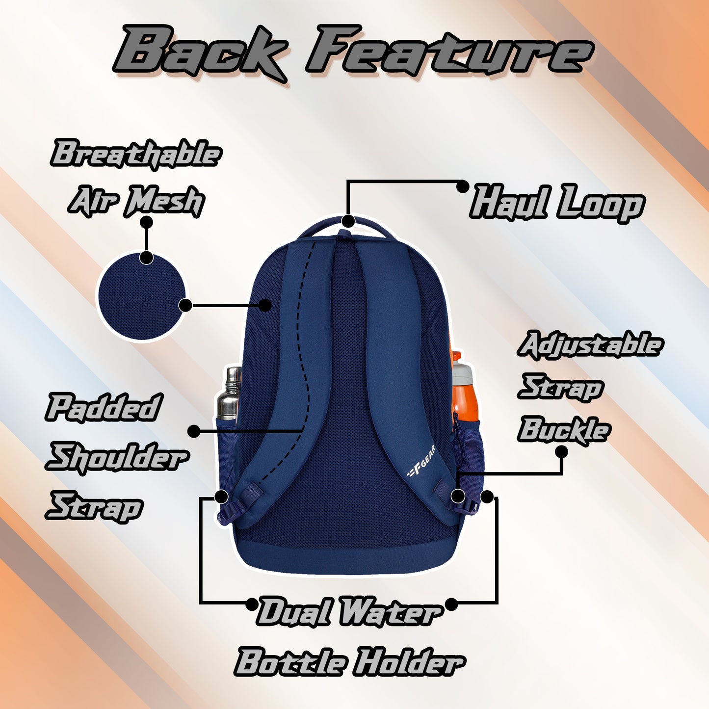 Dynamo 35L Orange Navy Backpack