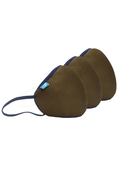 F95 Khaki Reusable Washable F Gear Mask PacK3