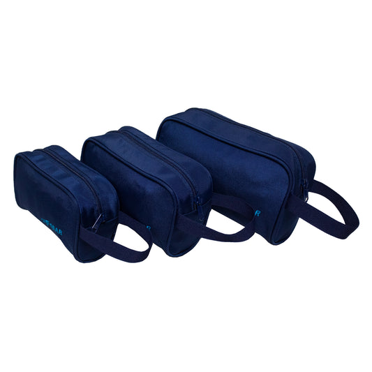 Iris Navy Pouch Set of 3