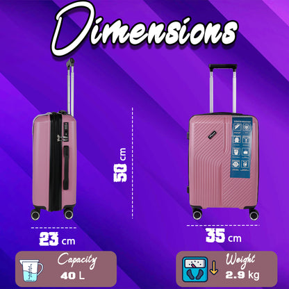 STV PP04 20" Rose  Expandable Cabin (Small) Suitcase