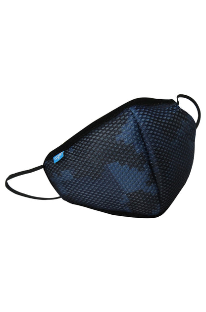 F Gear Safeguard F95 Mask Camo Blue 7 layer ISO CE SITRA lab certified >95% Bacteria Filtration PACK-1