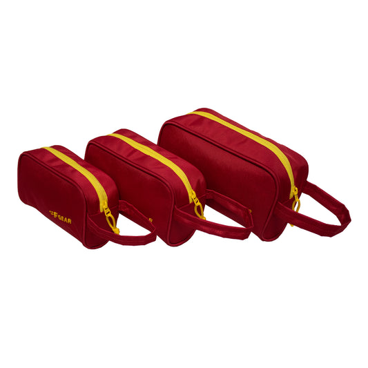 Iris Red Pouch Set of 3
