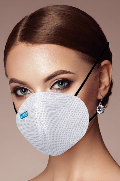 F Gear Pearl F95 Mask White Pack of 1 Safeguard 7 layer ISO CE SITRA lab certified >95% Bacteria Filtration