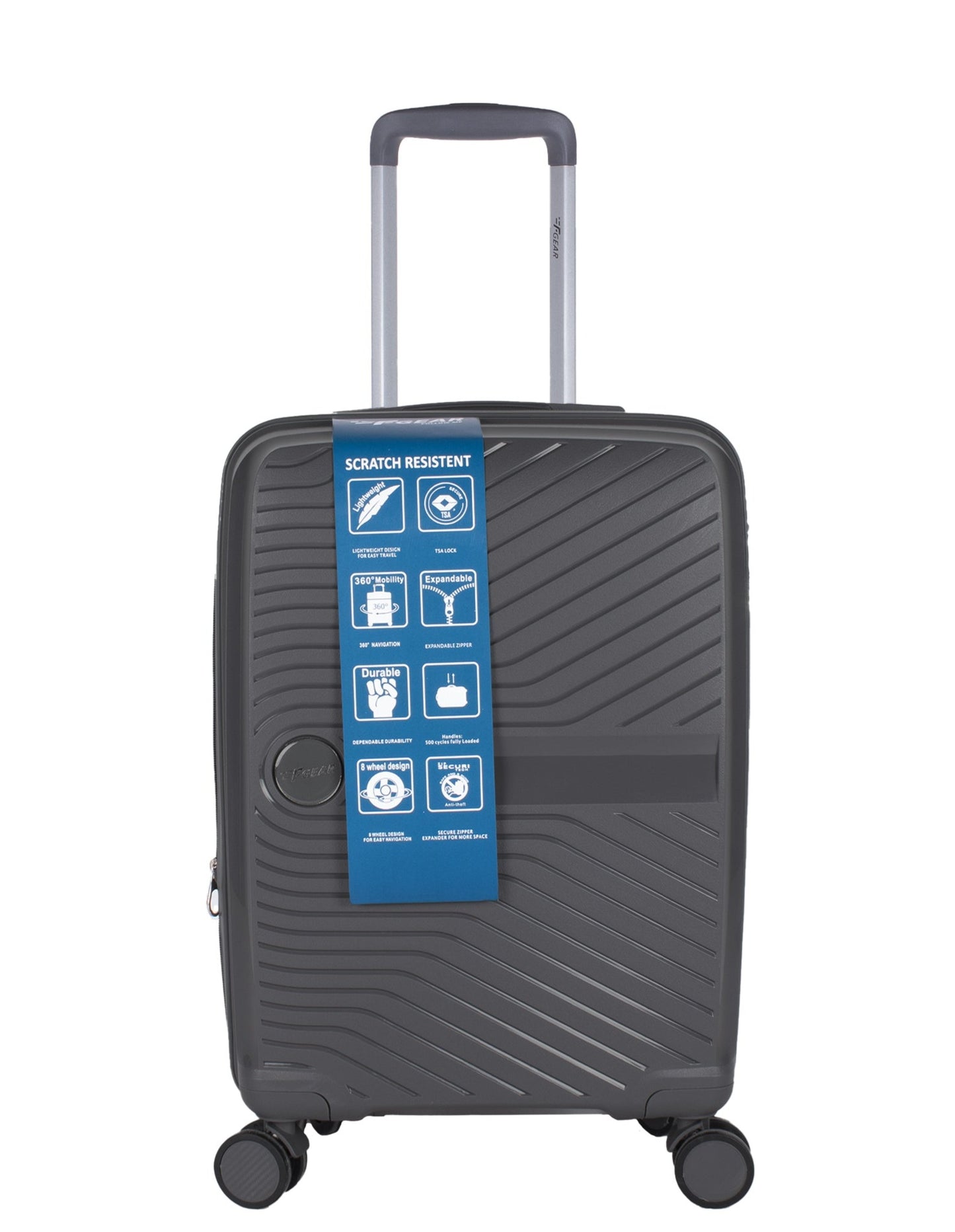 Sentinel 20" Dark Grey Expandable Cabin (Small) Suitcase