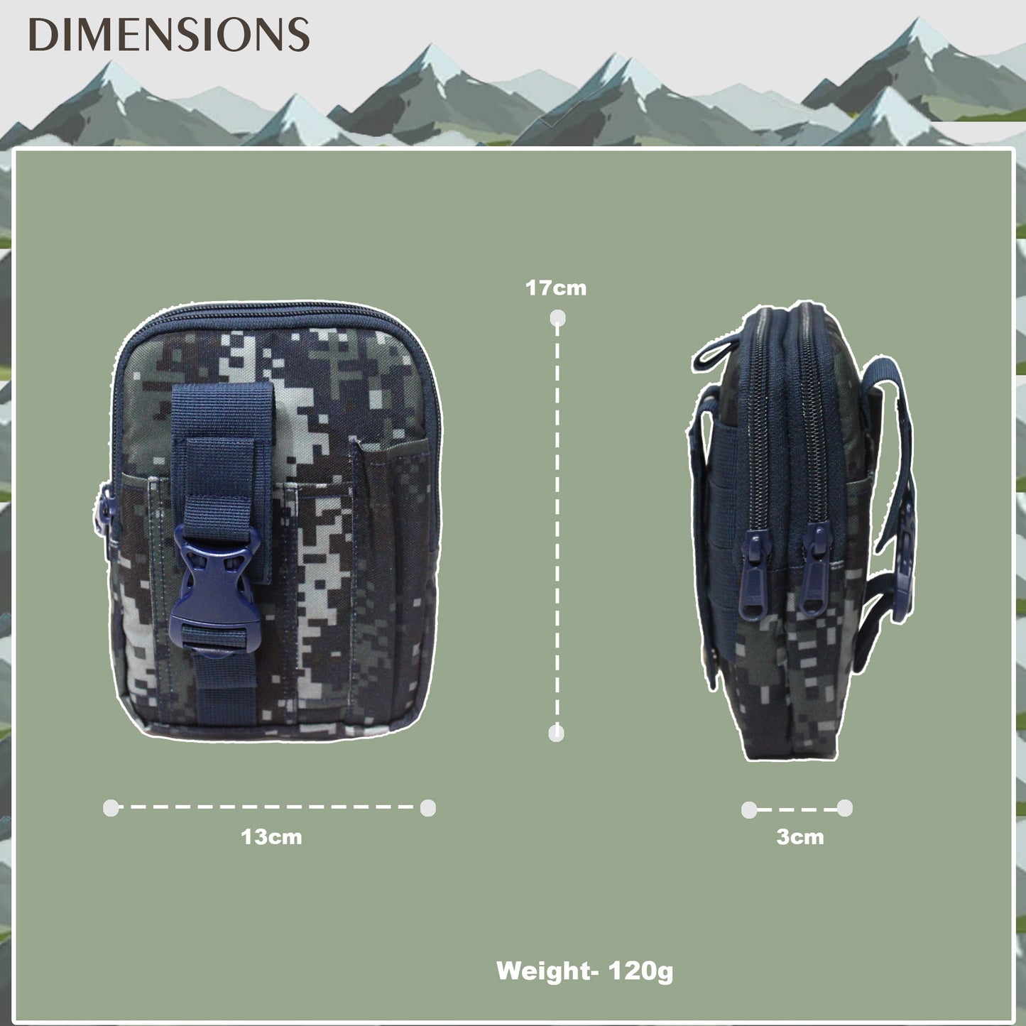 Lexan Marpat Navy Camo Waist Bag