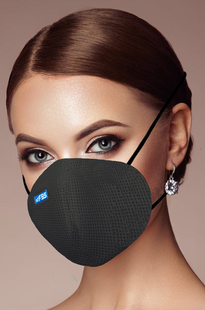 F Gear Pearl F95 Mask Grey Pack of 1 Safeguard 7 layer ISO CE SITRA lab certified >95% Bacteria Filtration