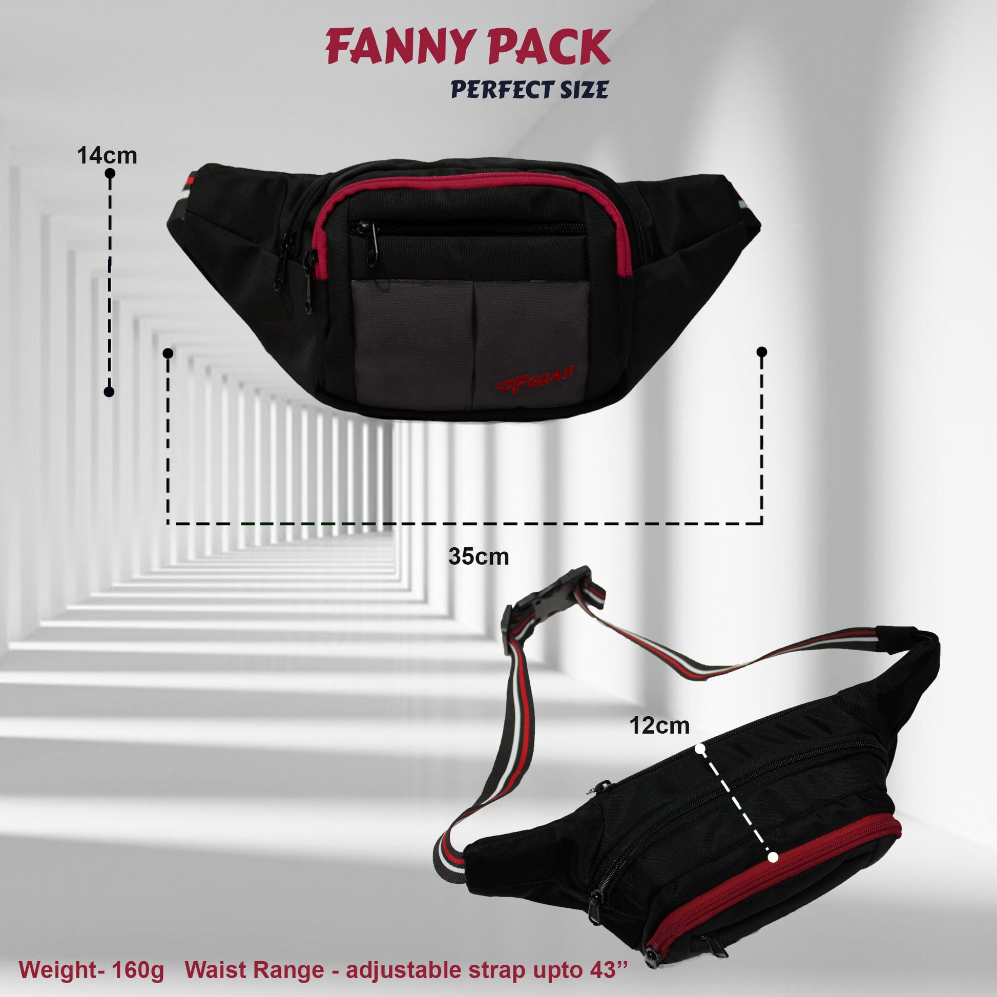 Leather Fanny Pack/ Waist Bag - Denver [Black] – Alexandre León