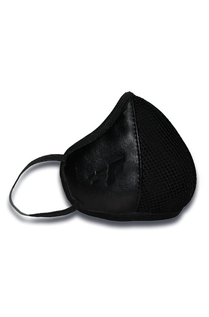 F Gear Luxur F95 Leatherette Mask Black Safeguard 7 layer ISO CE SITRA lab certified >95% Bacteria Filtration