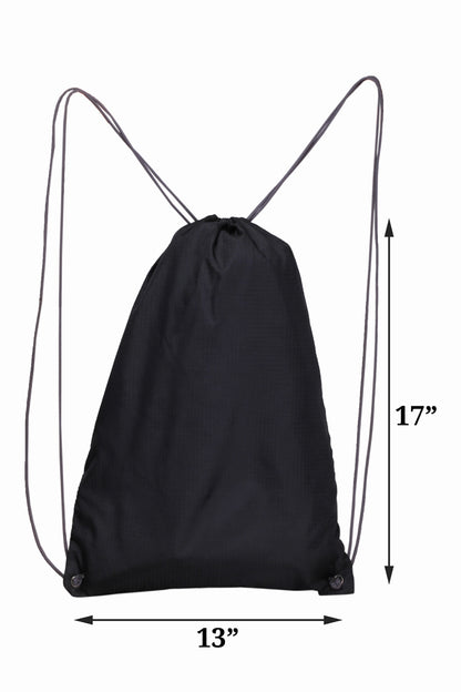 String 11L Black Drawstring Bag
