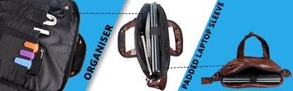 Aristo 11.5L Brown Office Bag
