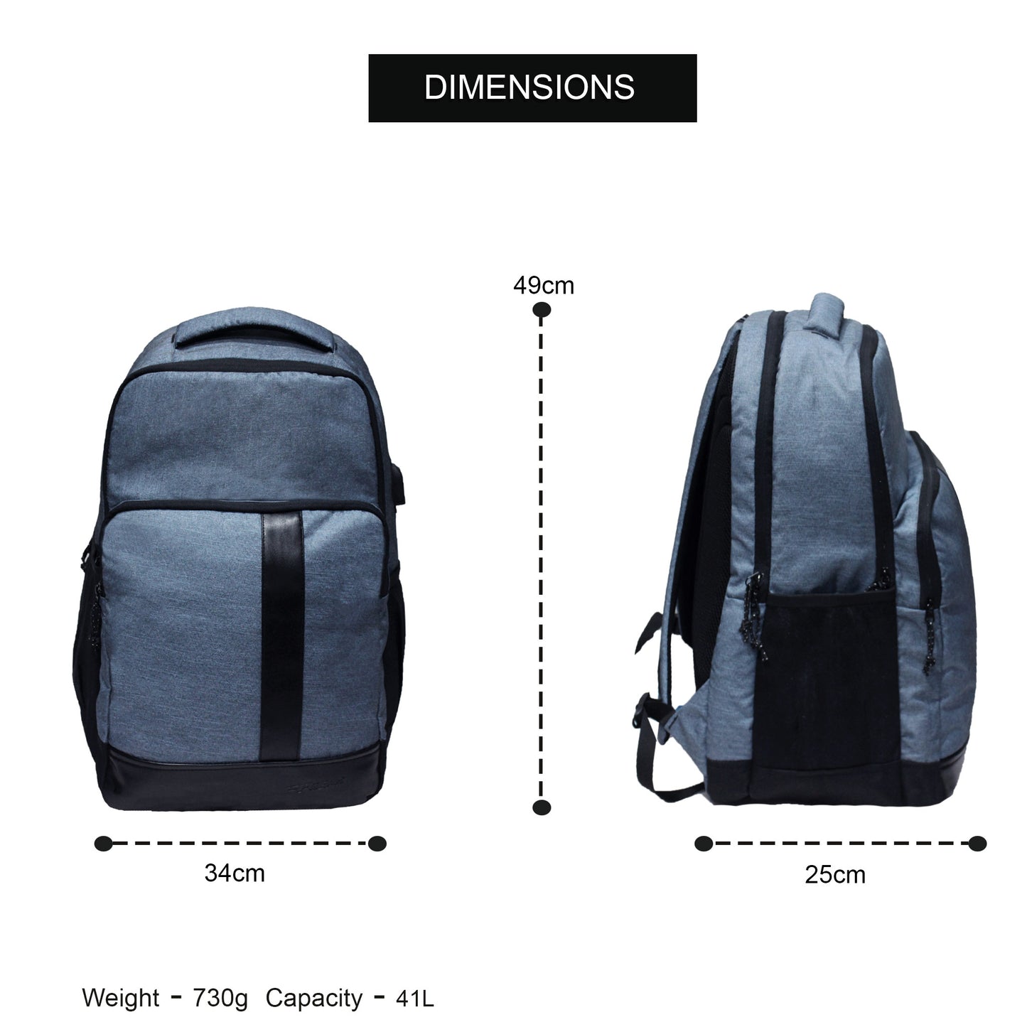 Jacob 40L Melange Light Blue Backpack