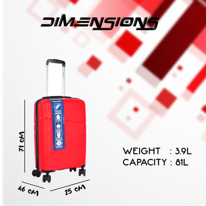 Joy PP008 28" Red Large Check-in Suitcase