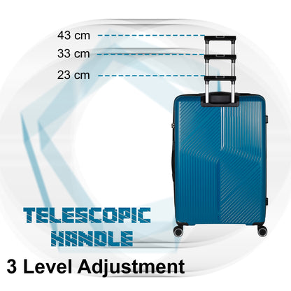 STV PP04 24" Blue Expandable Medium Check- in Suitcase