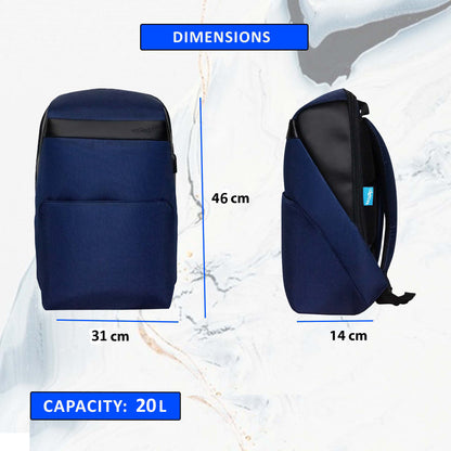 Captain 20L Navy Anti-theft Laptop Backpack