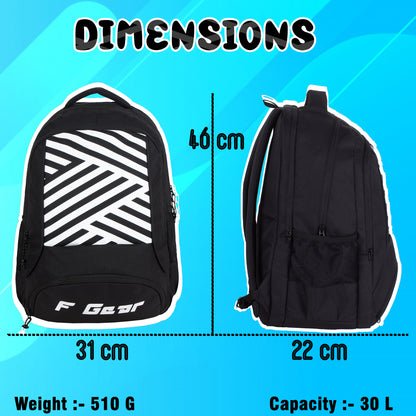 Einstein 30L Black White Backpack