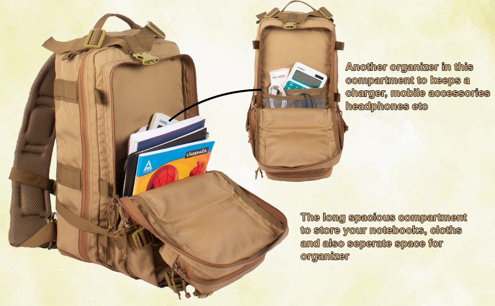 Military Tactical 29L Khaki Rucksack
