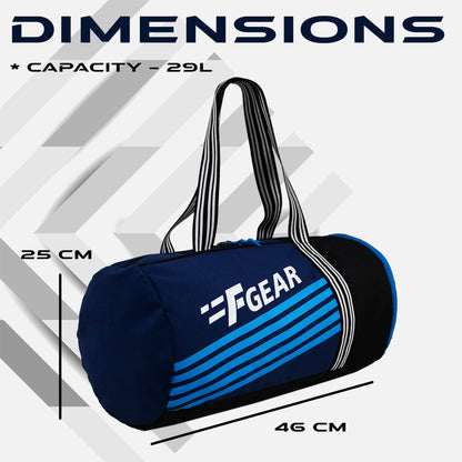Workout 29L N Blue Black Gym Duffel Bag