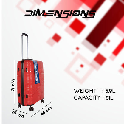 Joy PP008 28" Red Large Check-in Suitcase