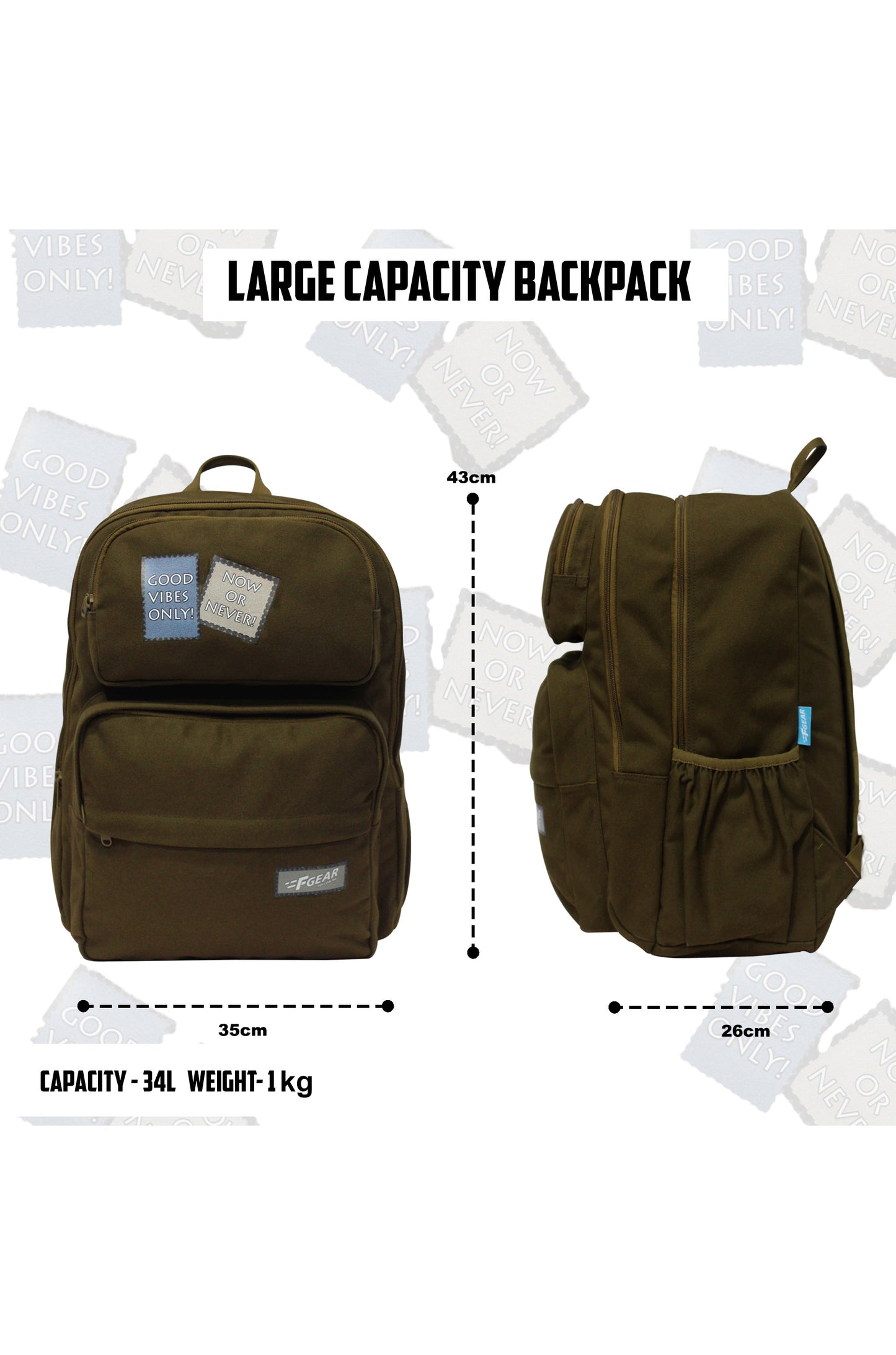 Informer 34L Olive Canvas Laptop Backpack