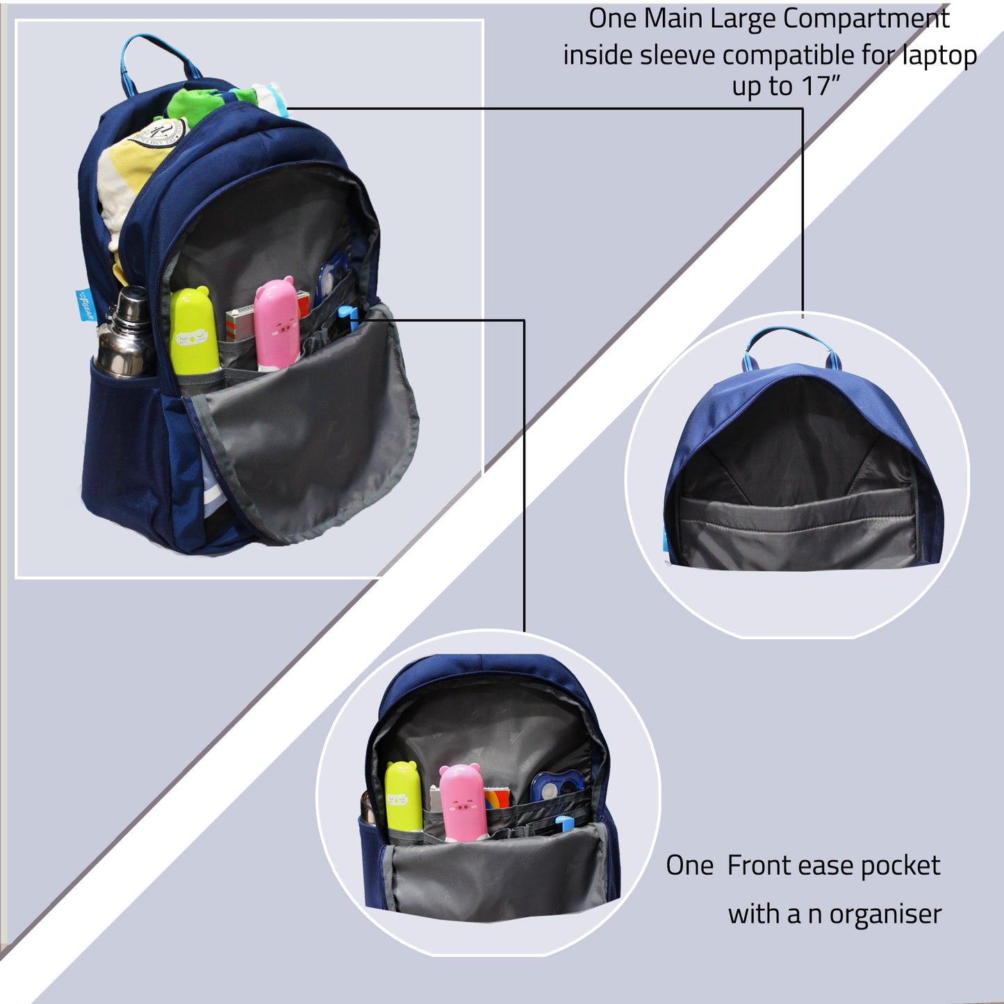Shigo 24L Navy Lavender Backpack