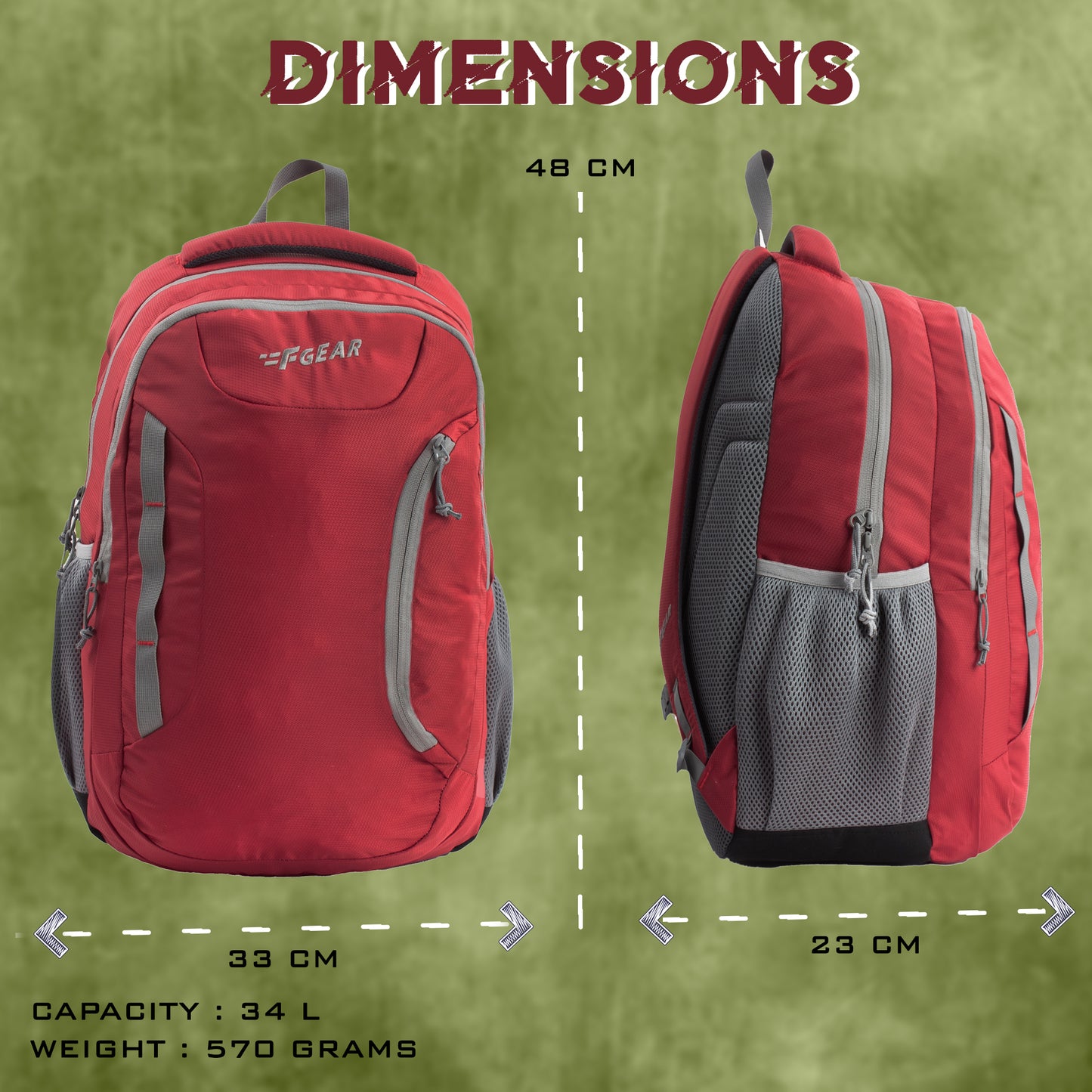 Amity 34L Red Laptop Backpack