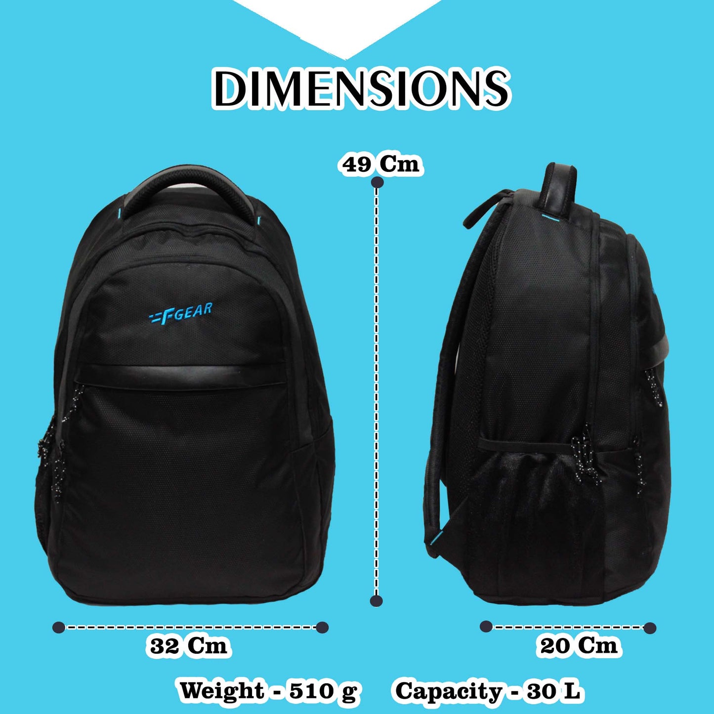 F Gear Castle GO School Bag- Stylish, Trendy, College Laptop