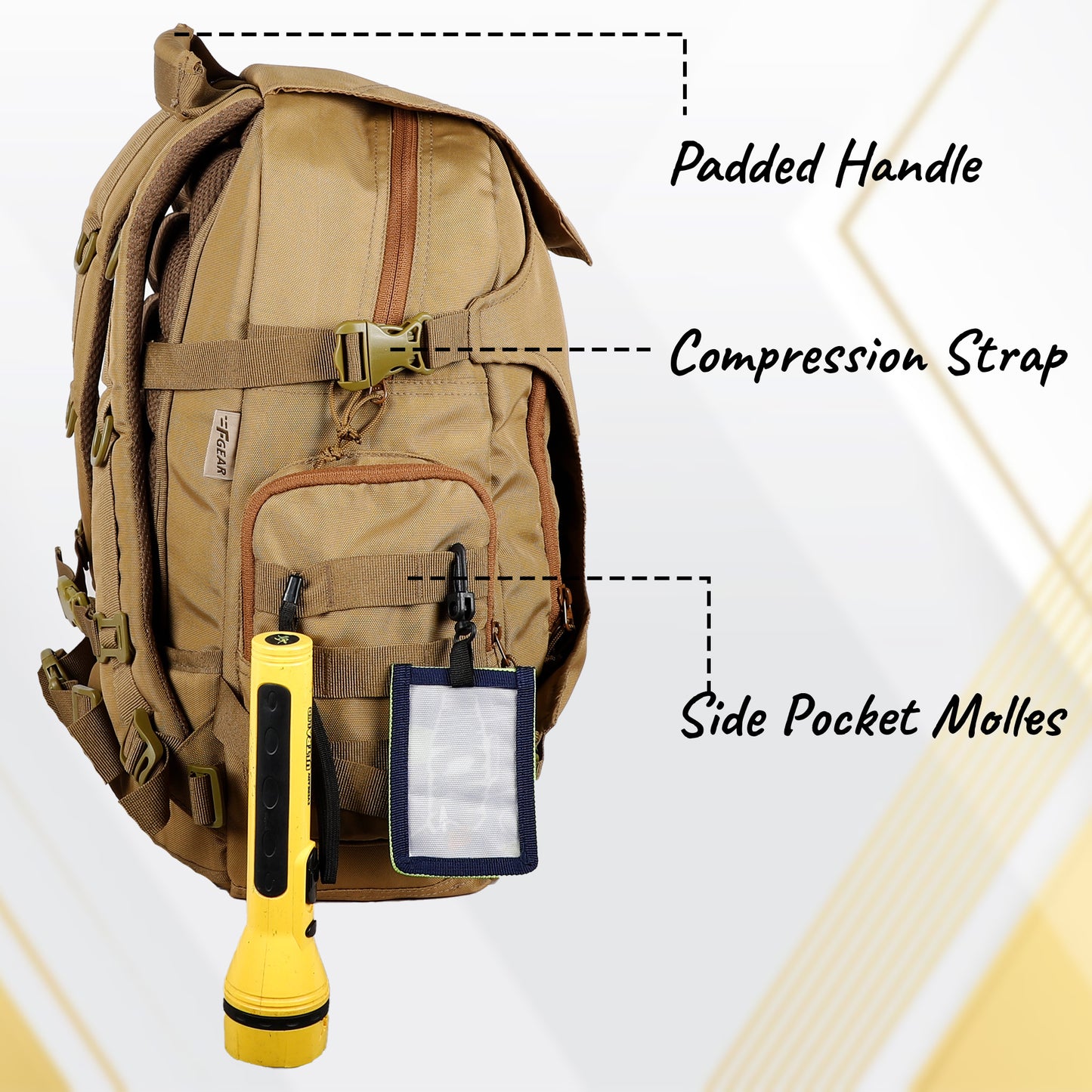 Military Ambush 32L Khaki Rucksack