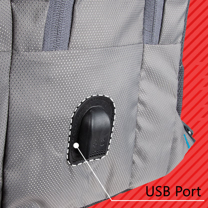 Millionaire Doby 36L Grey Laptop Backpack with Rain Cover