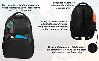 CEO 25L Black Laptop Backpack