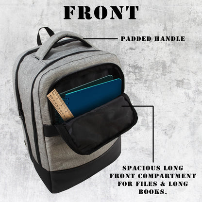 League 29L Grey Black Laptop Backpack