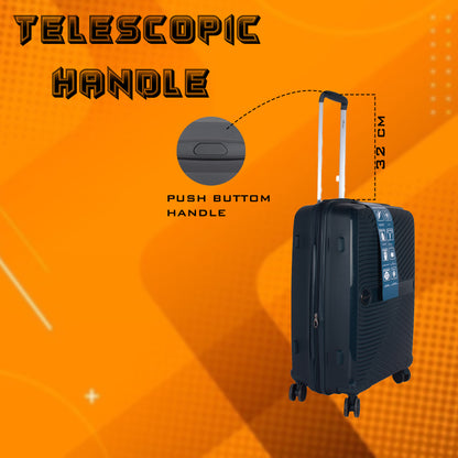 STV PP02 28" Dark Blue Expandable Large Check-in Suitcase