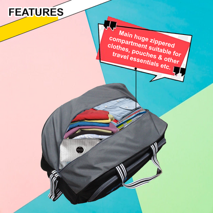 Nelson 40L Black Duffel Bag