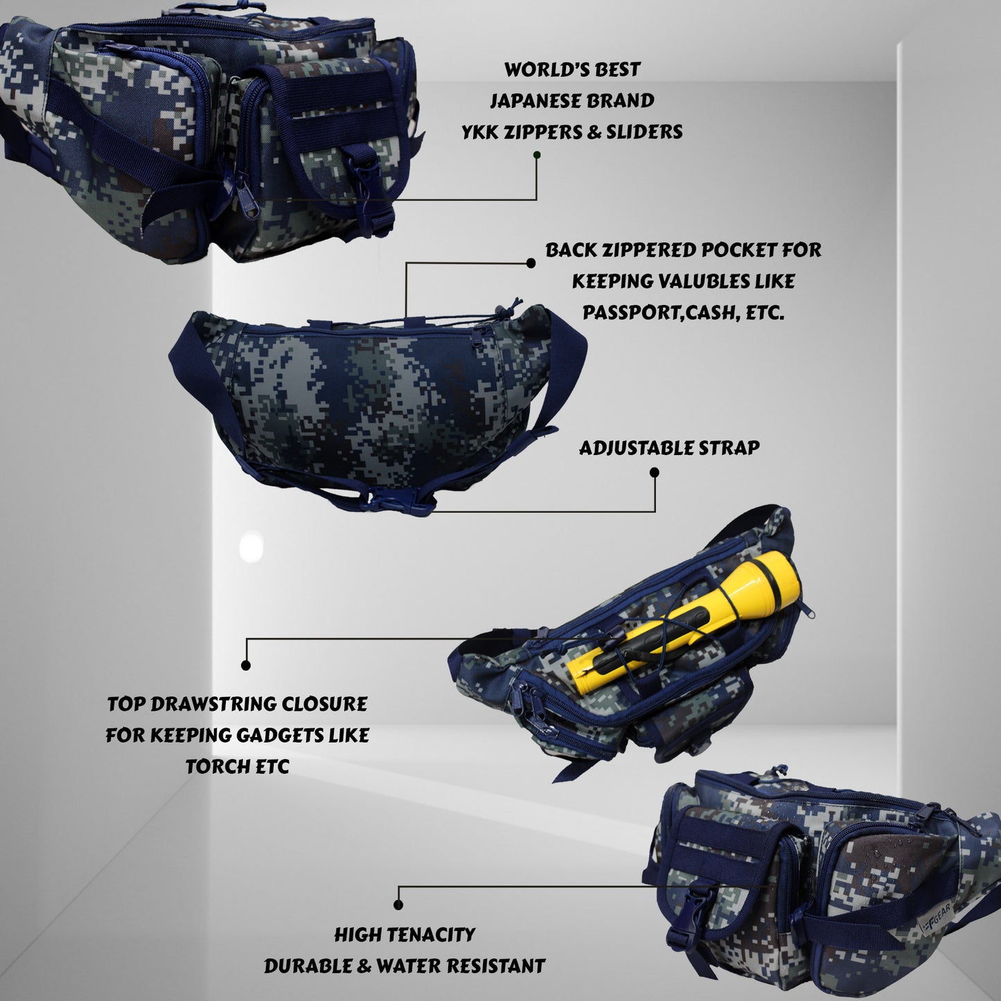Trail Marpat Navy Camo Waist Pouch