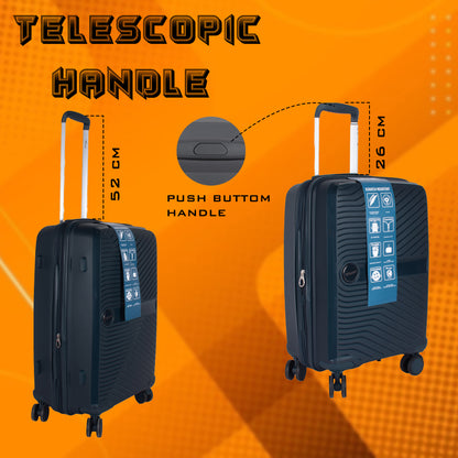 STV PP02 20" Dark Blue Expandable Cabin (Small) Suitcase