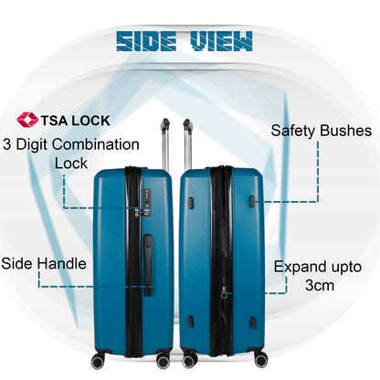 STV PP04 28" Blue Expandable Large Check- in Suitcase