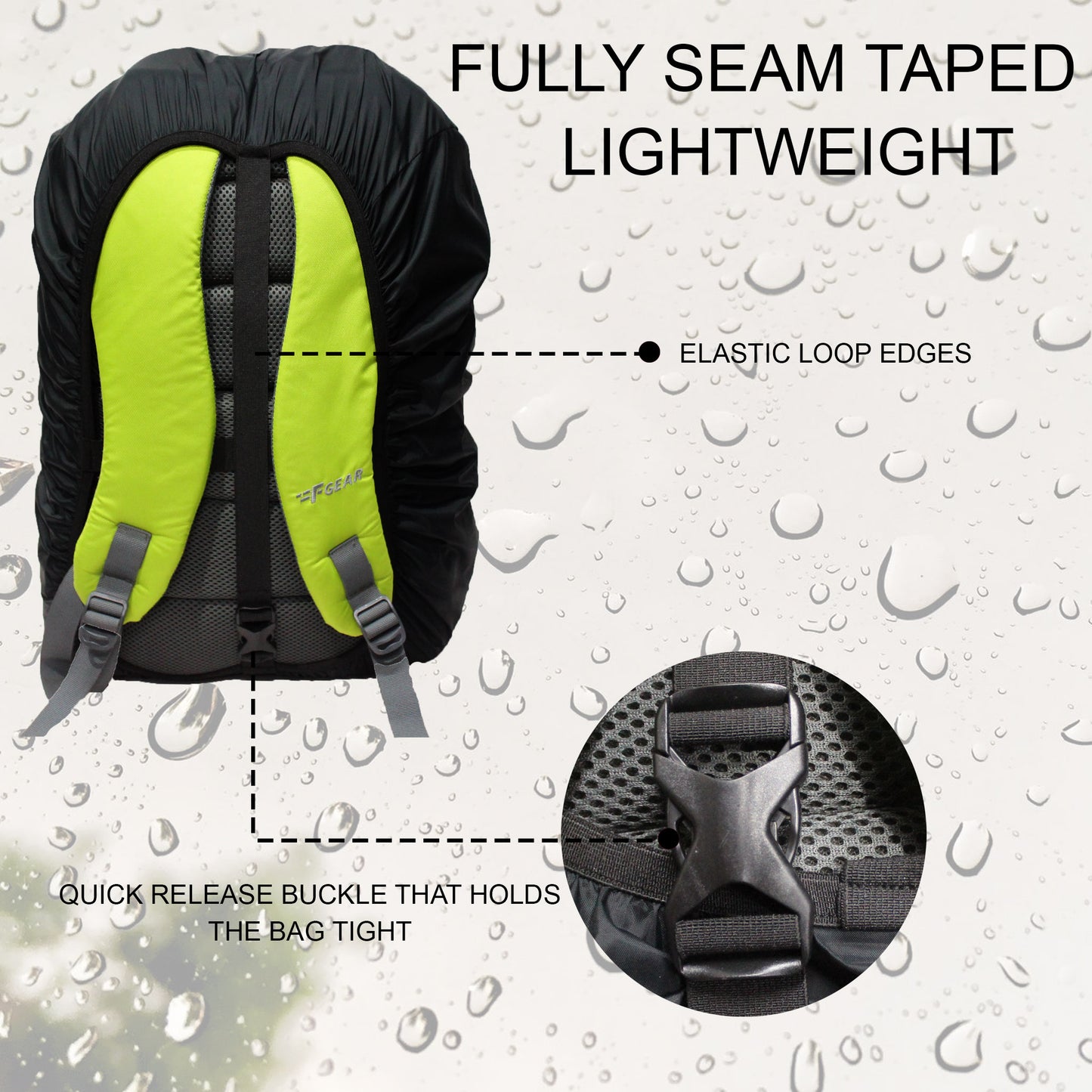 Cascade Rain & Dust Cover for Backpacks