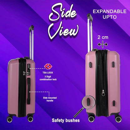 STV PP04 20" Rose  Expandable Cabin (Small) Suitcase