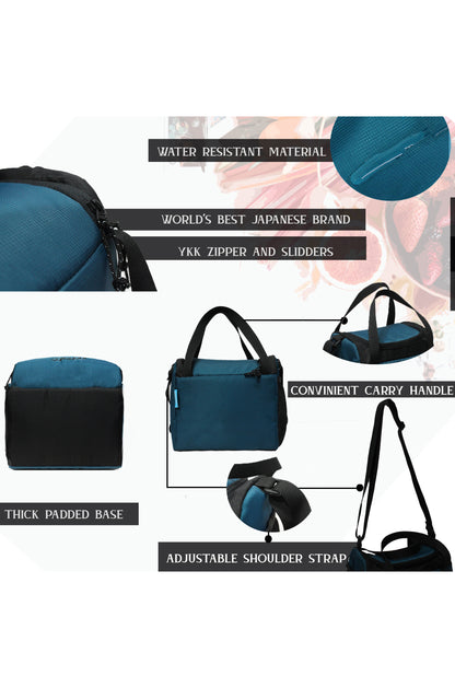 Yolo 6L Marine Blue Black Lunch Bag