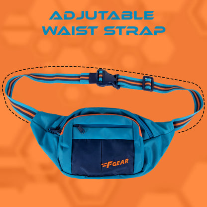 Lattitude Blue Navy Orange Waist Pouch