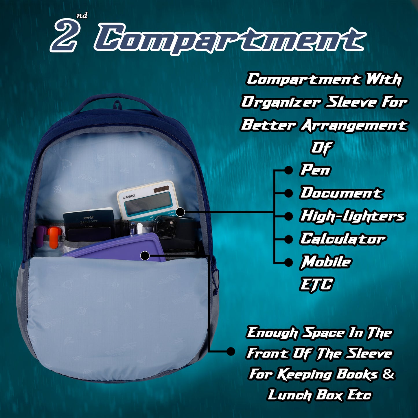 Dynamo 35L Navy Lt Grey Backpack