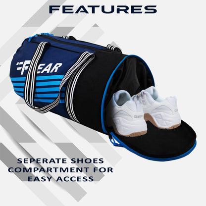 Workout 29L N Blue Black Gym Duffel Bag