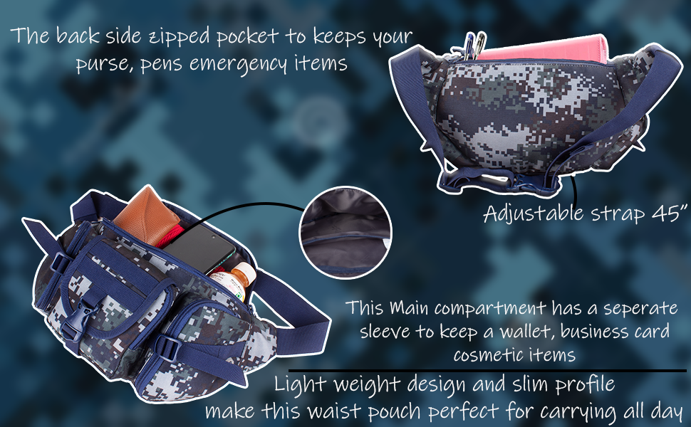 Trail Marpat Navy Camo Waist Pouch