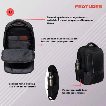 Cloud 23L Black Laptop Backpack
