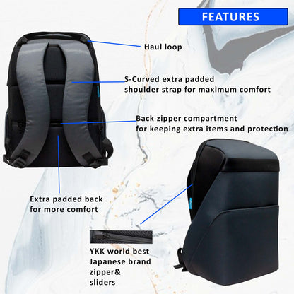 Captain 20L Grey Anti-theft Laptop Backpack