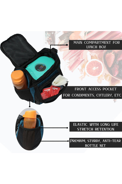 Yolo 6L Marine Blue Black Lunch Bag