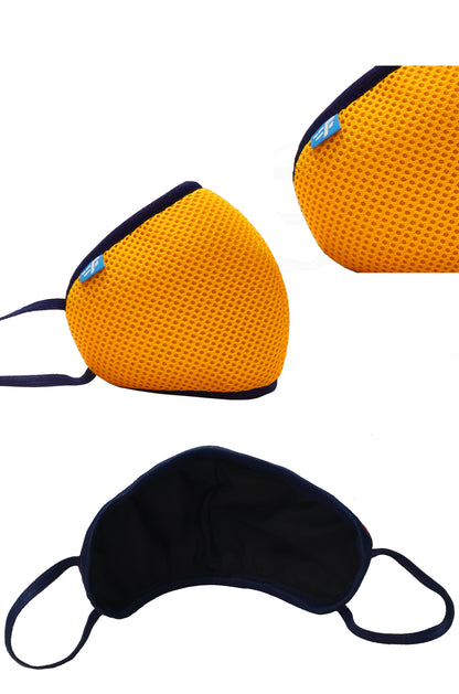 F95 Yellow Reusable Washable F Gear Mask PacK3