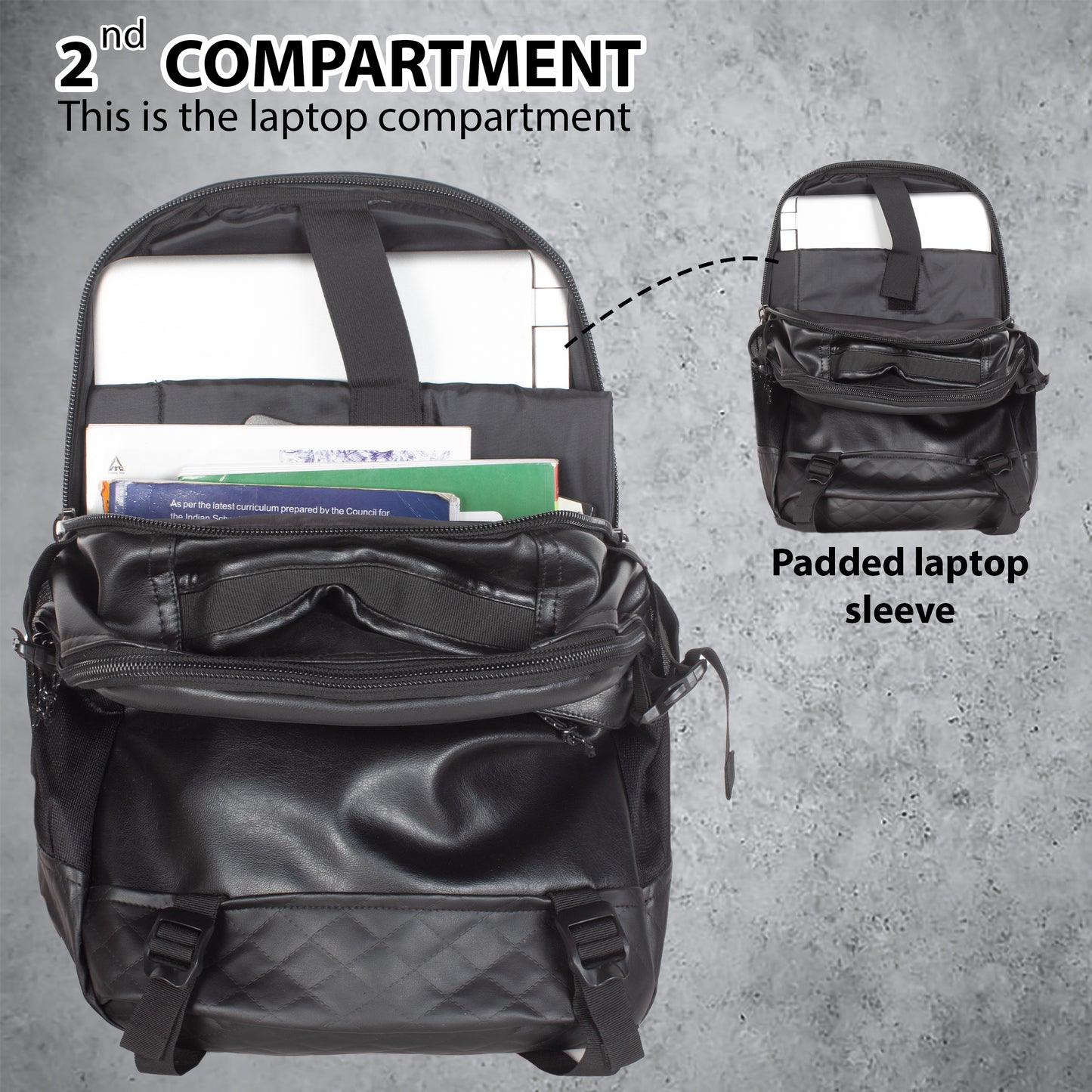 Sedna 27L Black Laptop Backpack
