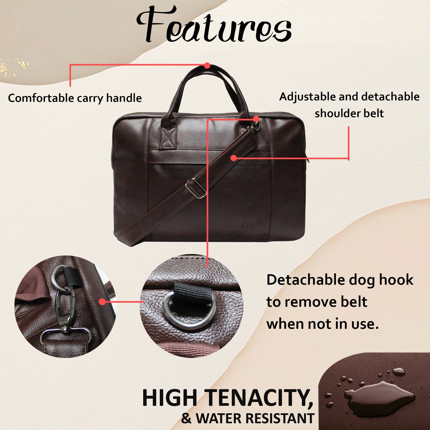 Nova Executive 8L Tan Office Bag